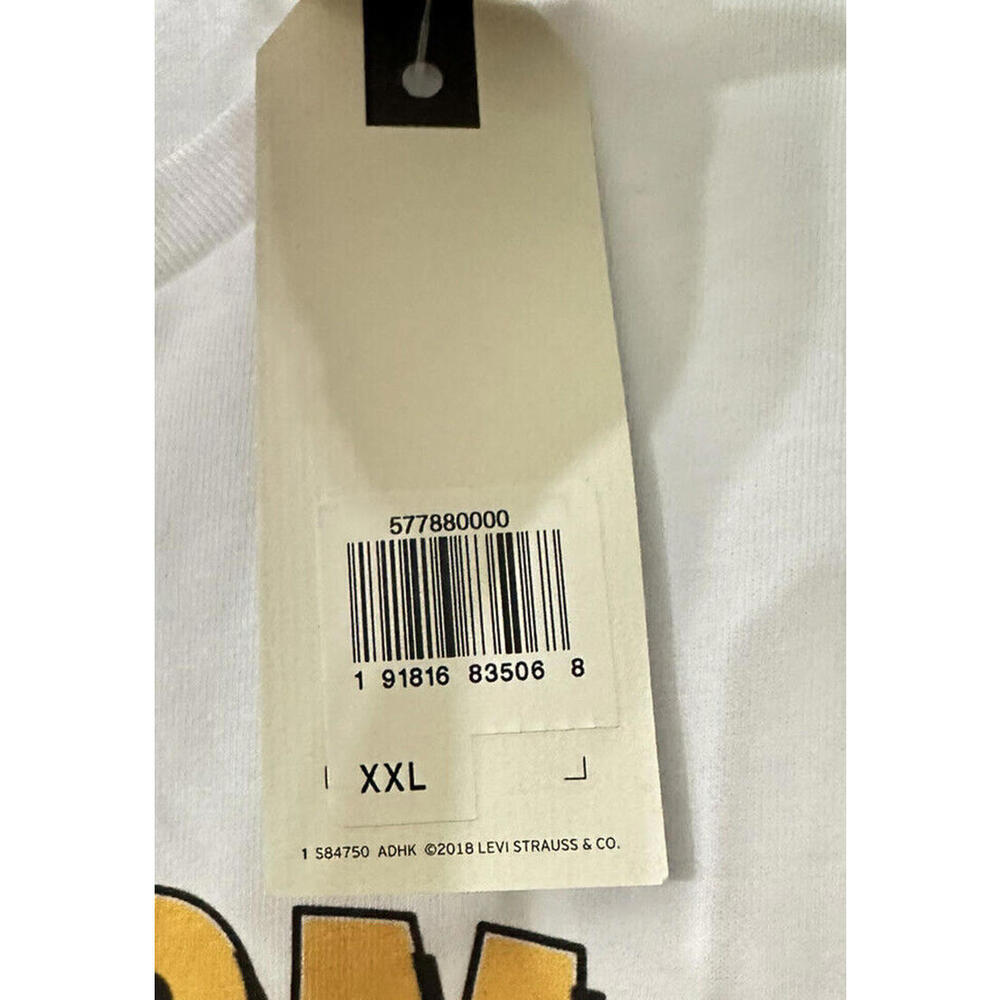 NWT Levis Mens Short Sleeve Casual White T Shirt Freedom Size XXL - Picture 8 of 11